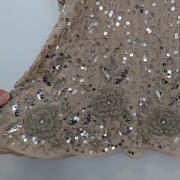 Mac Duggal 10740 Sequin Gown with Embellished Hemlin and Belt - Picture 4 of 16